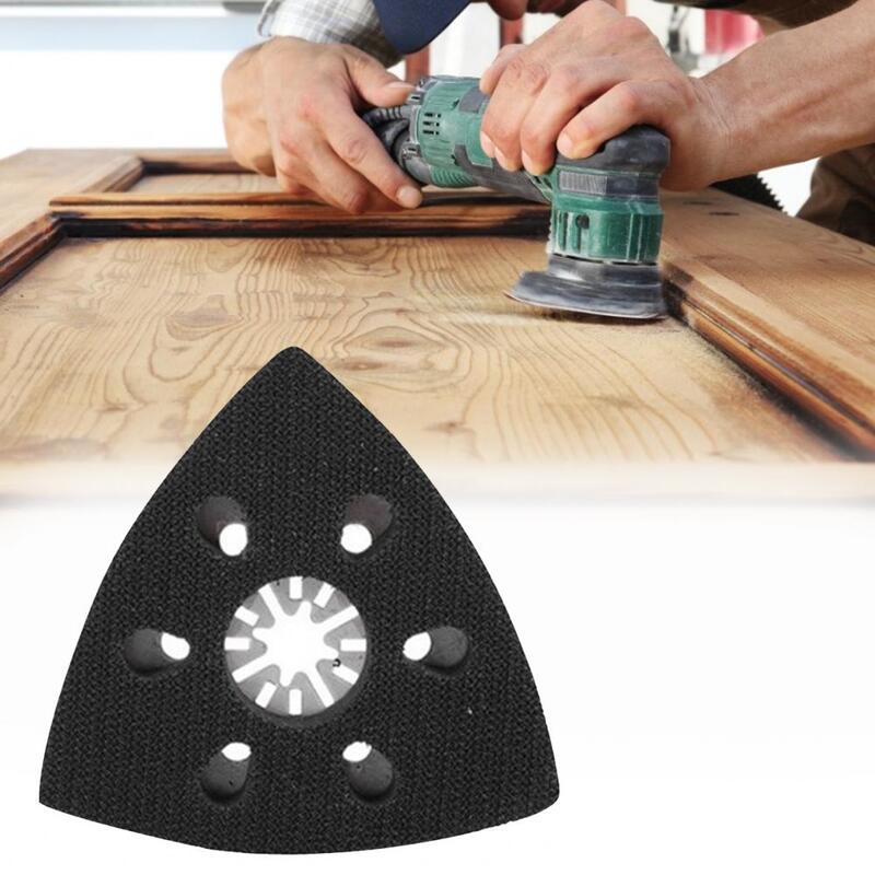 90mm Sand Pad 6 Holes Quick Release Universal Triangular Sand Saw Blade for Woodworking Multifunctional Sanding Pad Sanding Disc