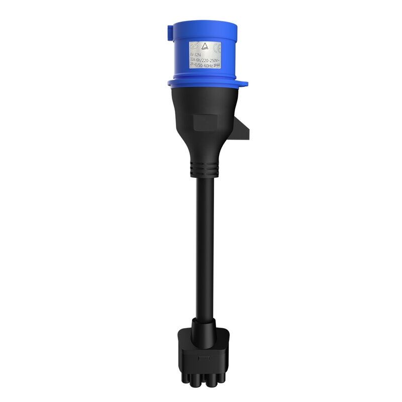 Tesla 3pin Blue CEE Adapter Tesla Model S,3,X,Y Gen 2 Ev Charger Extension Cord Connector 240V Outlet at 32A 10inch
