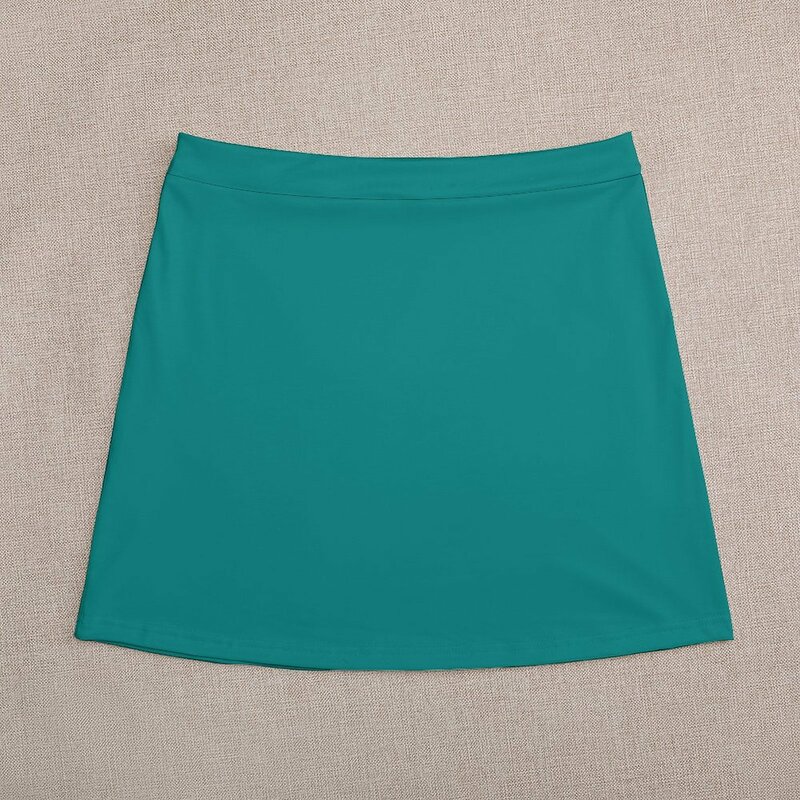 Minifalda lisa de color verde azulado para mujer, ropa de color turquesa, cian y AQUA, disponible en OZCUSHIONS, 100