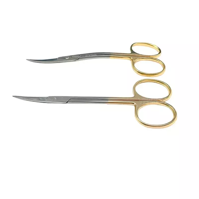 Прочные стоматологические хирургические одиночные/Двойные изогнутые ножницы из нержавеющей стали, медицинские стоматологические инструменты
