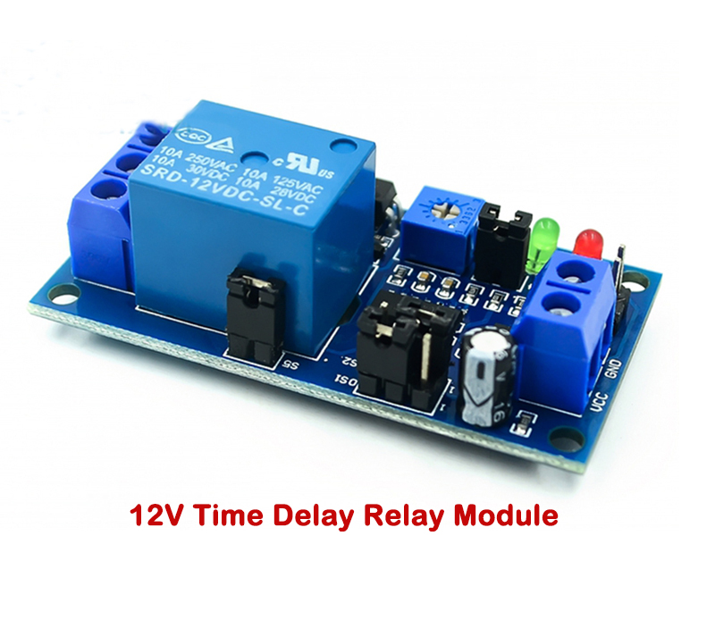 Module de relais de retard 12V cc, interrupteur de relais d'activation/désactivation de retard avec minuterie ecartede