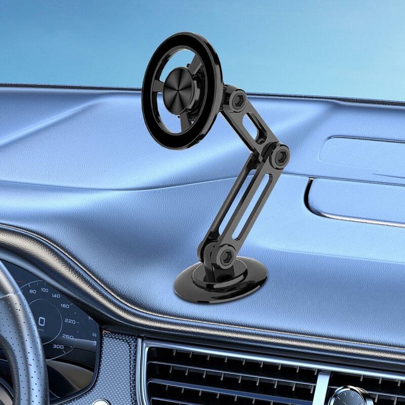 Phone Holder 360 Degree Rotation Magnetic Folding Design Exquisite Aluminium Alloy Car Phone Mount for Air Vent Dashboard