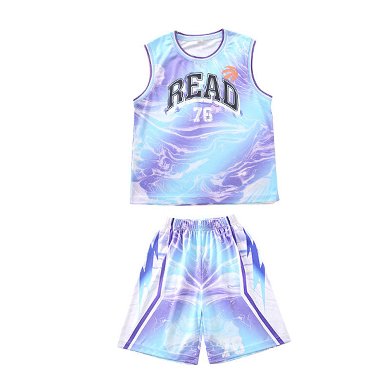 Kinder Hip Hop Kleidung schnell trocknen drucken Basketball Tank Top Sommer Shorts für Mädchen Jungen Jazz Tanz Kostüm Kleidung Outfits Set