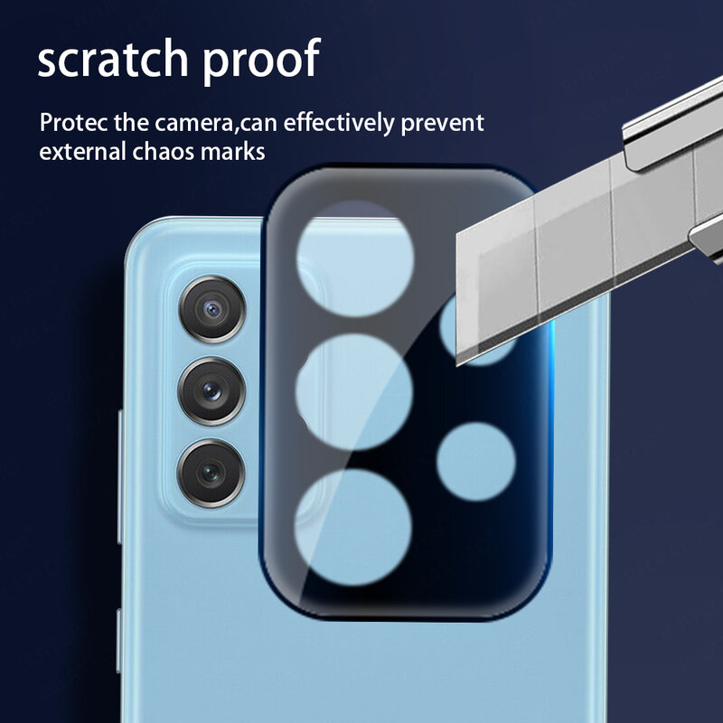 Protecteur d'objectif d'appareil photo incurvé 3D, couvercle de protection d'objectif, Samsung Galaxy A53, 5G, A33, A51, A52, A32, A23, A22, A21S, A13, A12, A03S, A73, A72