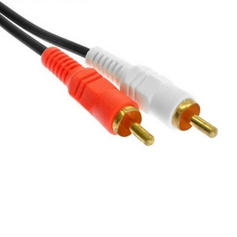 2RCA Male to 2 RCA Male Audio Video Cable RCA Audio Splitter Cable for DVD Sound TV box Louder 1.5M