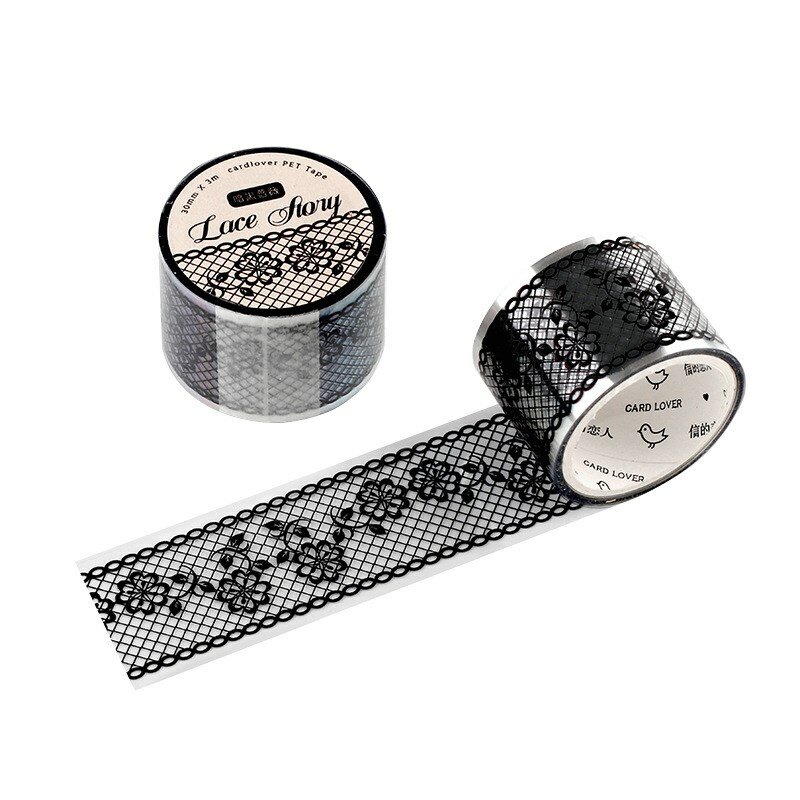 Washi Tape Lace Pattern Self-Adhesive Tape Sticker Decorative Masking Tape DIY Craft Decorative Tape For Scrapbooking Decoration
