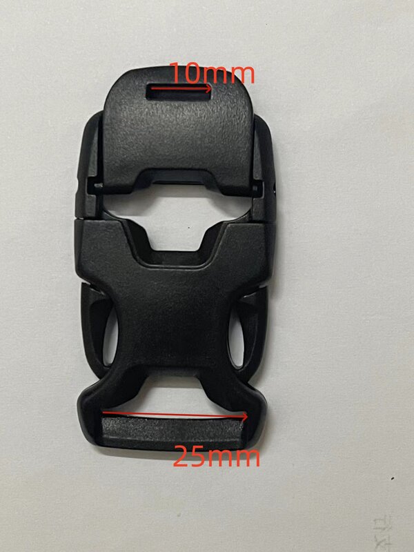 Curved Side Release Buckle Black Plastic Side Release Buckles For Webbing Bags Straps 25mm one inch