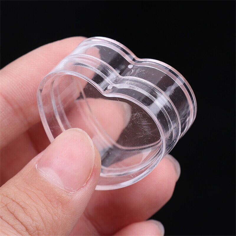 4g vuoto di plastica a forma di cuore cosmetico vaso di trucco vasi bottiglie di campione trasparente ricarica ombretto crema balsamo per le labbra contenitore