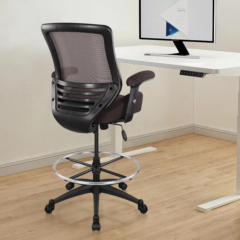 Офисные стулья, высокий офисный стул, стоячий стол, регулируемый по высоте подлокотник, поворотный компьютерный офисный стул, черные офисные стулья