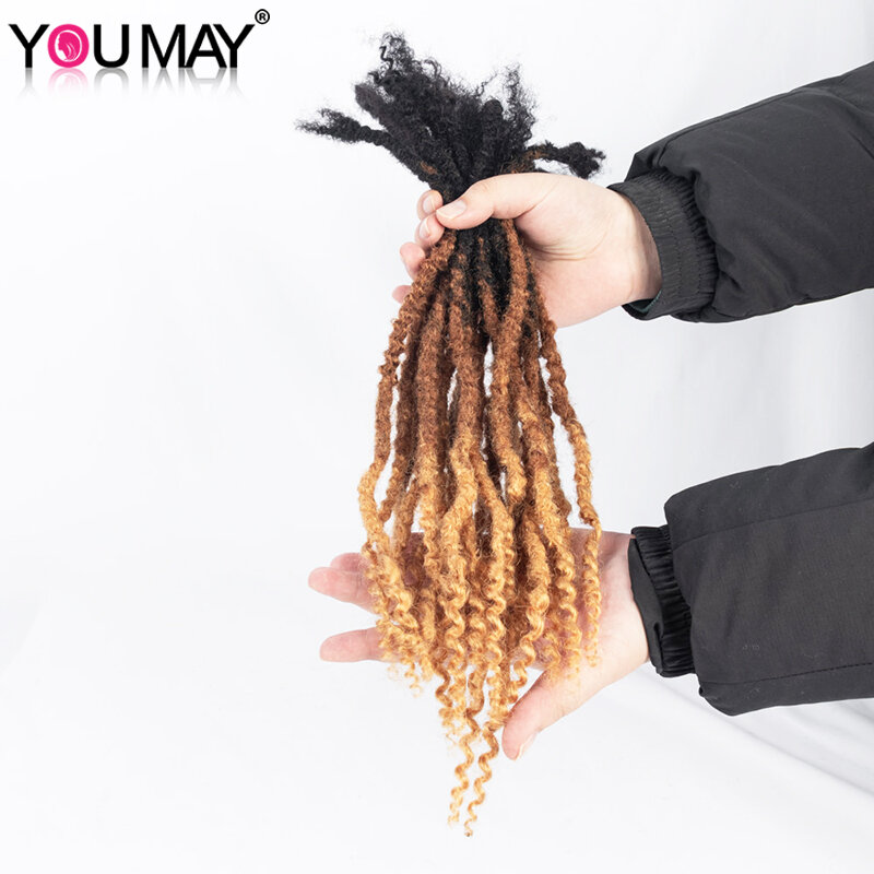 Fum Dreadloc-trenzas de cabello humano Real para mujer, pelo trenzado de ganchillo, Color ombré, 1b/30/27, Youmay, nuevo