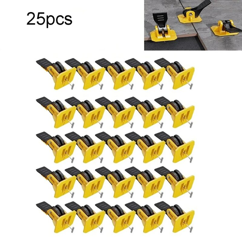 25pcs sistema di regolazione del livellamento delle piastrelle strumenti di installazione delle piastrelle per strumenti di costruzione di distanziatori per localizzatori di livellatori per pareti di pavimenti