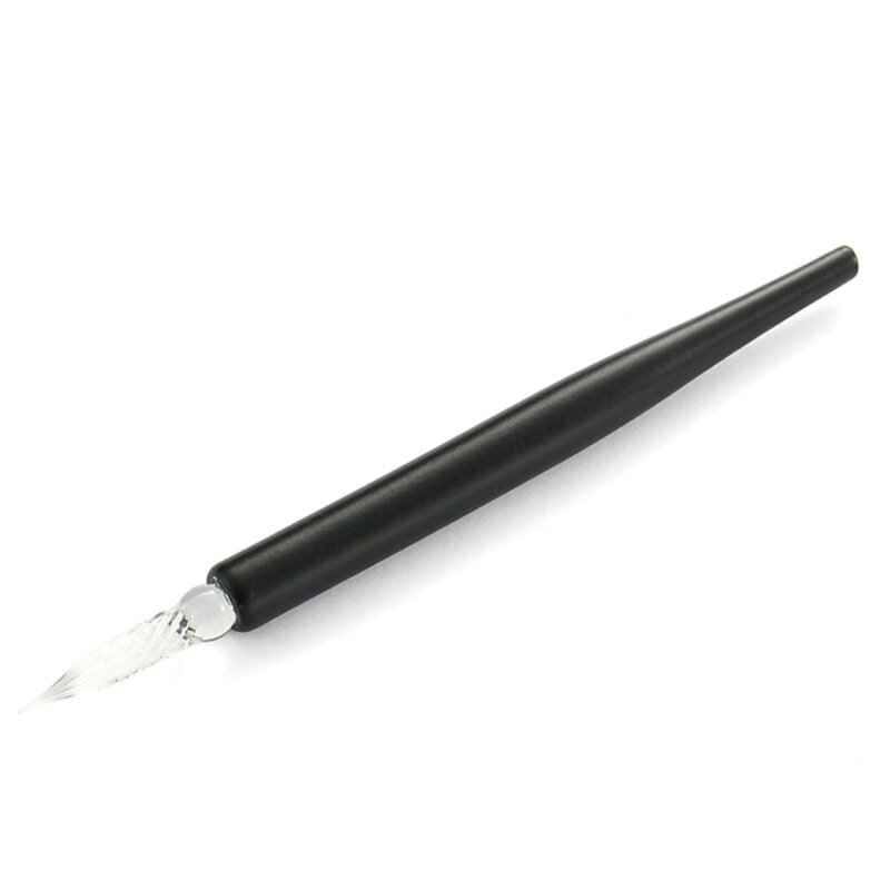 Английский Профессиональный держатель для ручки для каллиграфии с резьбой по дереву, прямой круглый стержень