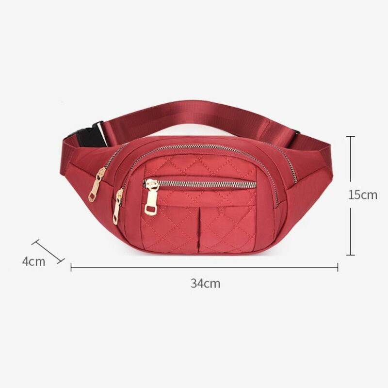 Waterproof Waist Bag Fashion Multi-Pocket Oxford Cloth Wallet Outdoor Running Large Capacity Crossbody Bag