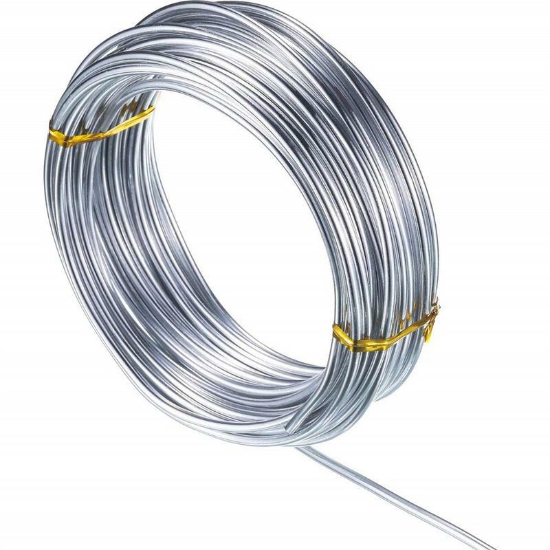 Aluminum Wire 1mm 1.5mm 2mm Silver Color Bendable Flexible Craft Metal Wire For Jewelry Making Beading Floral 10m/20m