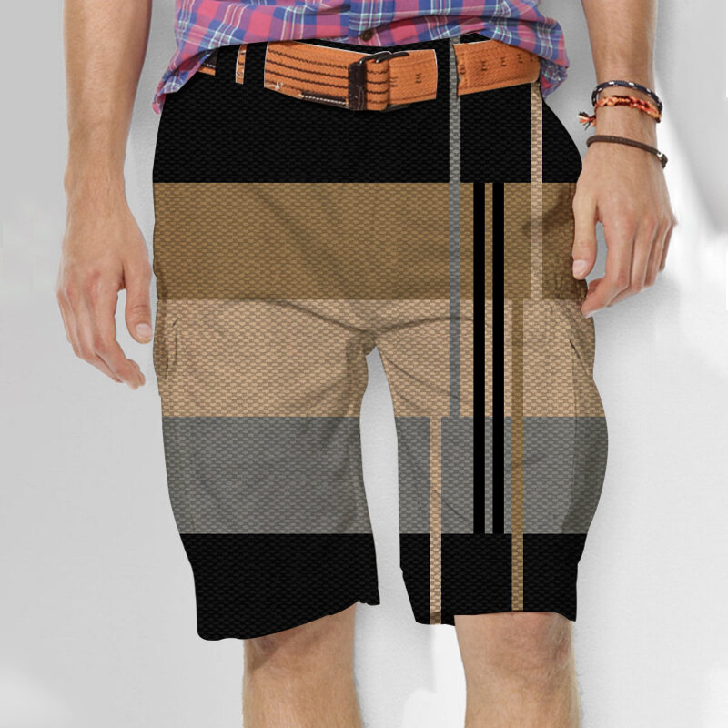 Shorts soltos retos impressos em 3D para homens, casual, ao ar livre, rua, trabalho, novo, M-3XL, 2022