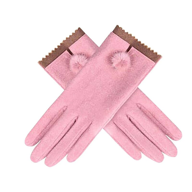 Donna inverno Outdoor Plus Velvet addensare tenere al caldo guanti Casual antivento guanti invernali in pelle Y2k per donne eleganti