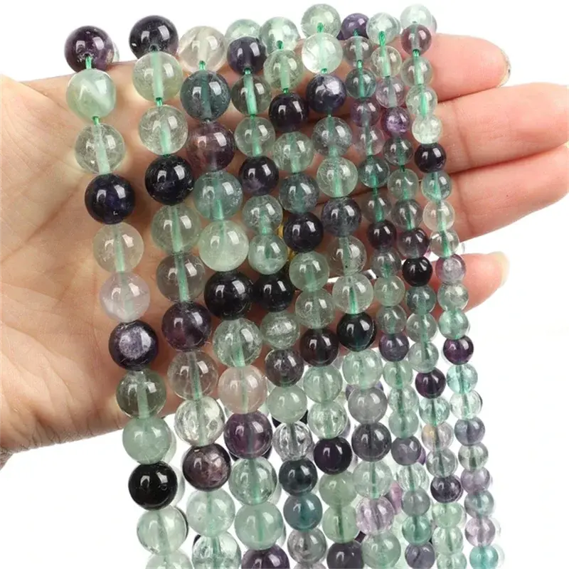 Natural Stone Beads Fluorite beads For Jewelry Making DIY Bracelet 4 6 8 10mm