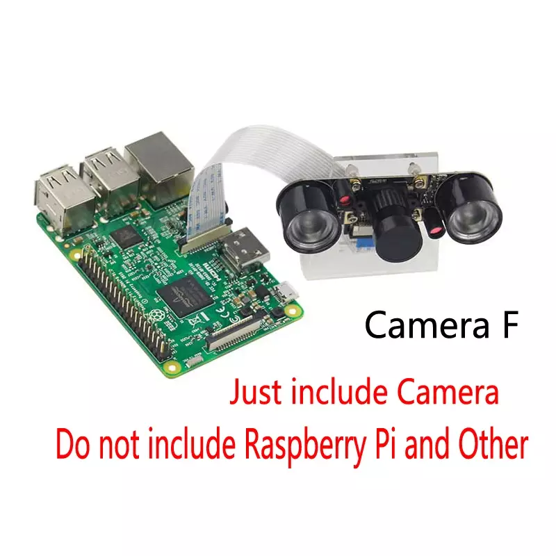 Caméra Raspberry Pi ontariavec câble, 130/160/222 degrés, fisheye nuit, noir ou version jour