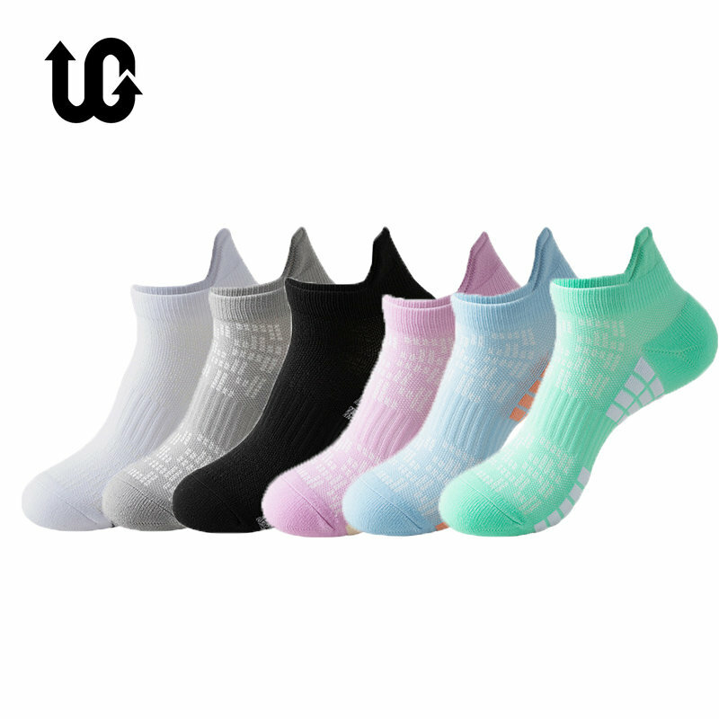 Носки спортивные для бега, 6 пар, плотные трикотажные дышащие быстросохнущие носки