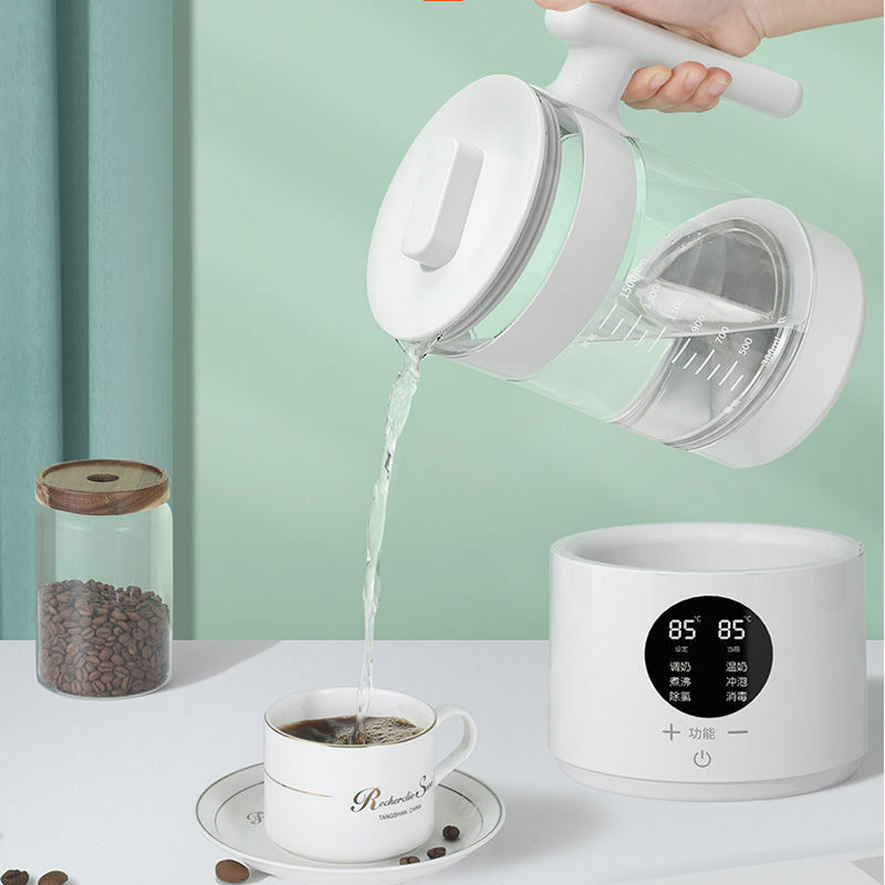 1500ml chaleira de vidro constante temperatura elétrica 220v multi função inteligente esterilizador automático leite do bebê aquecedor água