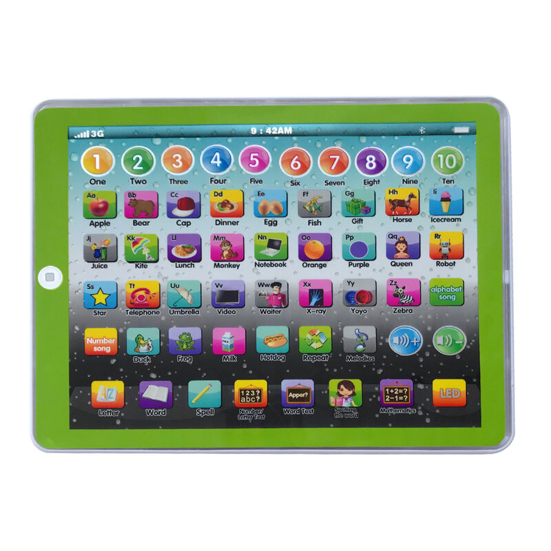 Inglês Aprendizagem Toy Tablet para Crianças, Pré-Escolar, Educação Infantil, Touch Pad, Exercício, Pronúncia, EIG88