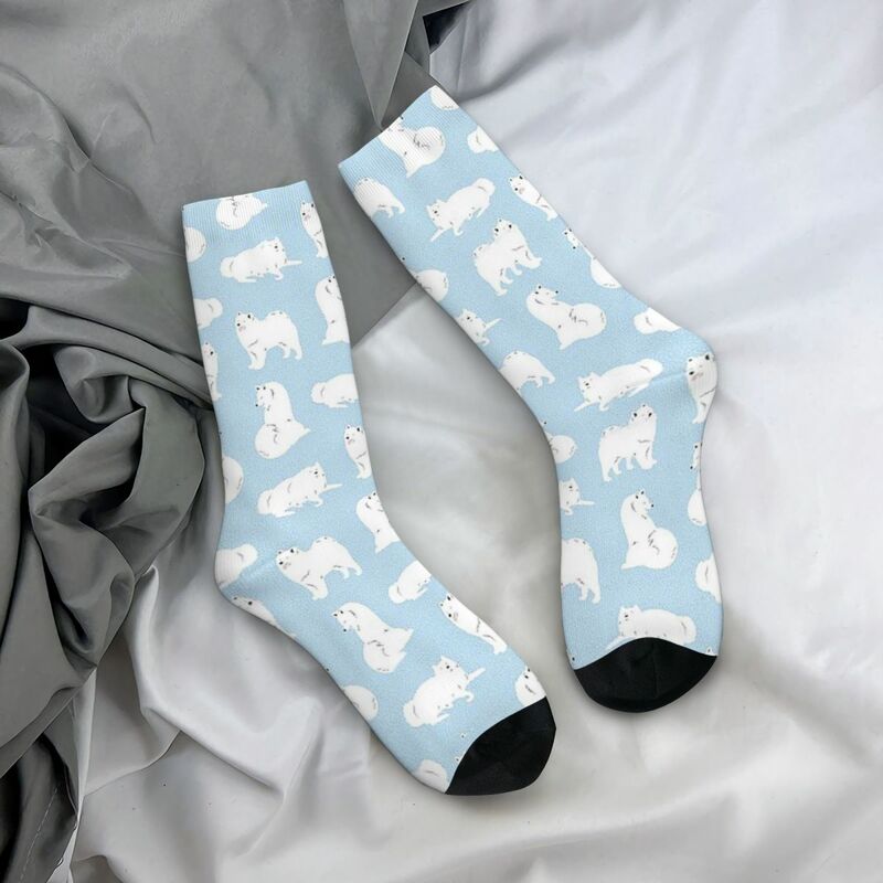 Samoyed Print Socken Harajuku super weiche Strümpfe ganzjährig lange Socken Zubehör für Männer Frau Geschenke