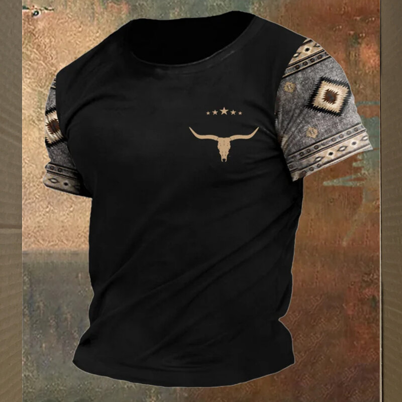T-Shirt à Manches Courtes pour Homme, Imprimé en 3D, Parc National de Yellowstone, Vintage, Streetwear en Plein Air