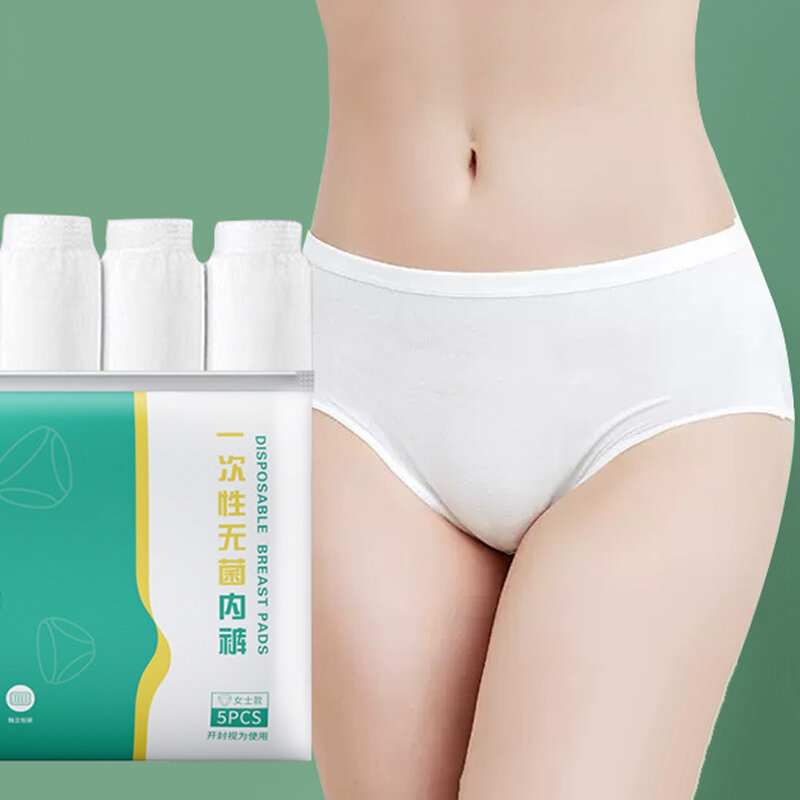 Women's Pure Cotton Disposable Underwear Wash-free And Portable Maternity Postpartum Care Shorts Daily Business Trip Underwear