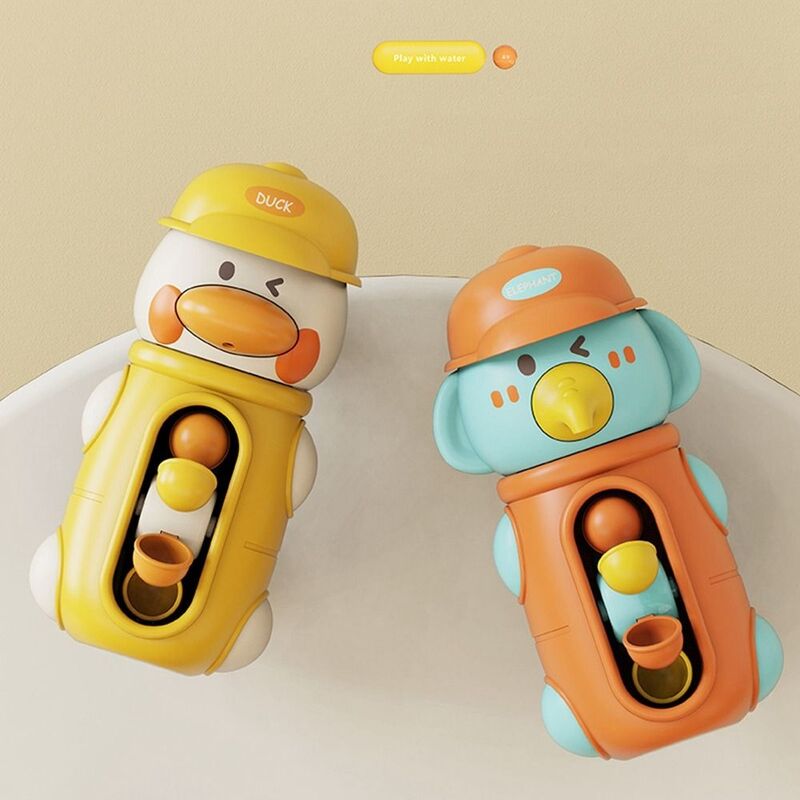 Mainan minum kartun bayi, roda air kreatif menyenangkan dengan cangkir hisap bebek mainan air berenang mainan mandi Anak