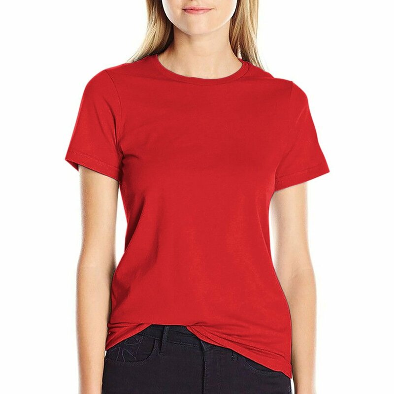 Schlichte orange Premium T-Shirt Kurzarm T-Shirt lustige Luxus Designer Kleidung Frauen