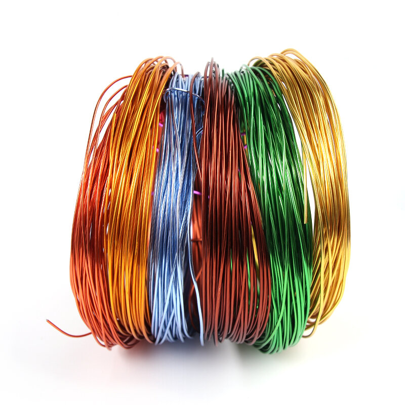 5-10Meters/lot 0.6-3mm Anadized Round Aluminum Wire Multi-color Metal Wire For Jewelry Making Craft DIY Bracelet Accessories