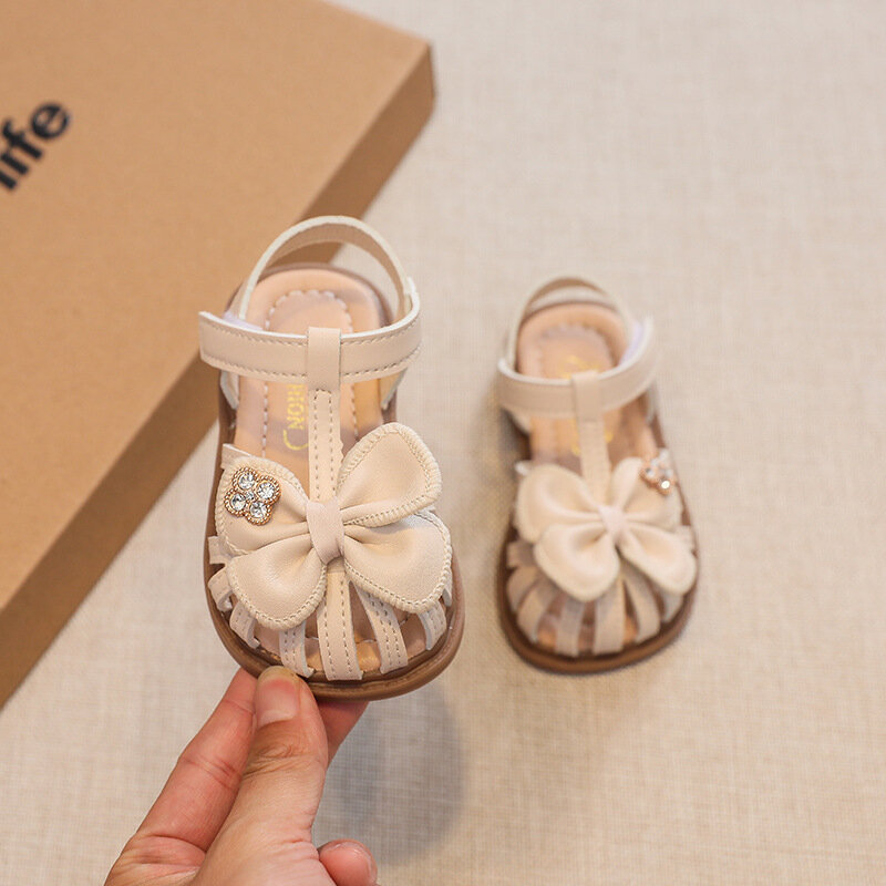 Letnia muszka buty dla małego dziecka sandały dziewczęce miękka podeszwa antypoślizgowa buty outdoorowe dzieci pierwsze spacery sandały dla niemowląt 0-2 lata