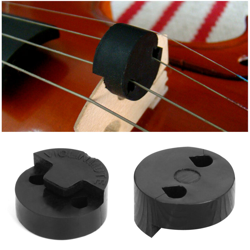 Silenciador silencioso violín acústica, herramientas sourdina para violín, color negro, 1 ud.