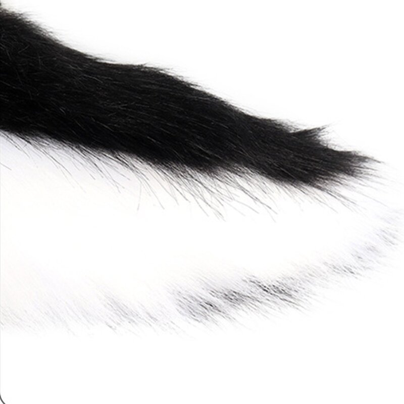 Cartoon Foxes Ear Hair Hoop with Tail Set Performances Hair Holder Cosplay Party Headwear for Teenagers Woman