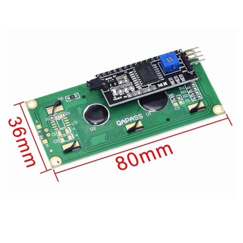 Lcd1602 i2c 1602 16x2 1602a blau/grüner Bildschirm hd44780 Zeichen lcd/w iic/i2c serielles Schnitts telle adapter modul für Arduino