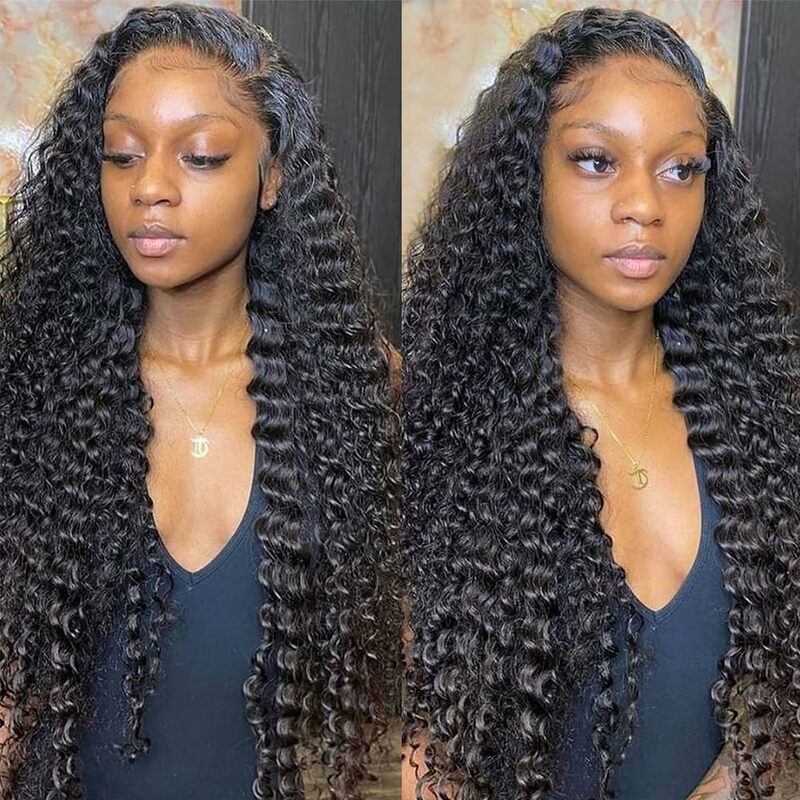360 Full Lace Wig Human Hair Pre Plucked 13x4 Deep Wave Frontal Curly Wigs For Women Black Bob 13x6 Hd Water Wave Lace Front Wig