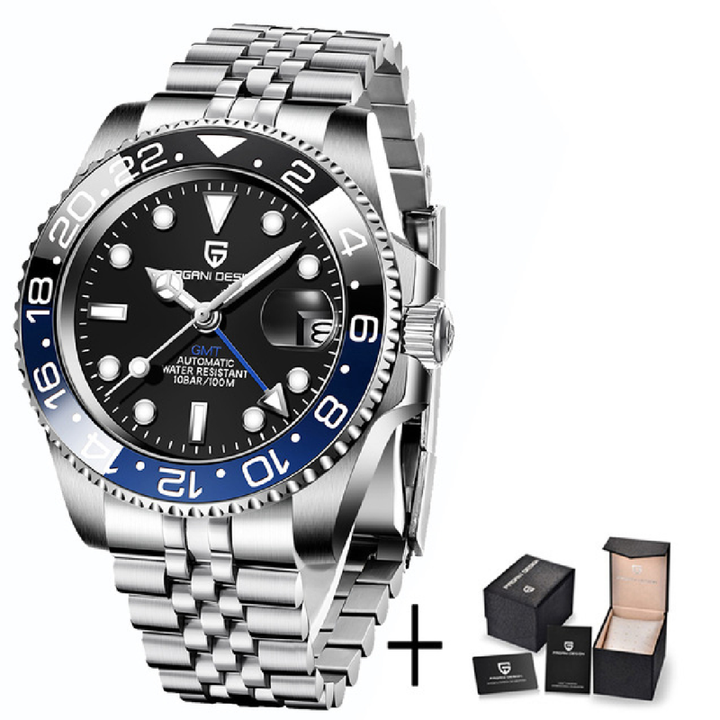 V3 PAGANI DESIGN Novo NH34 Relógios Mecânicos Automáticos Men's Luxury Sapphire Glass 40MM Ceramic GMT Relógio De Pulso 100M À Prova D 'Água