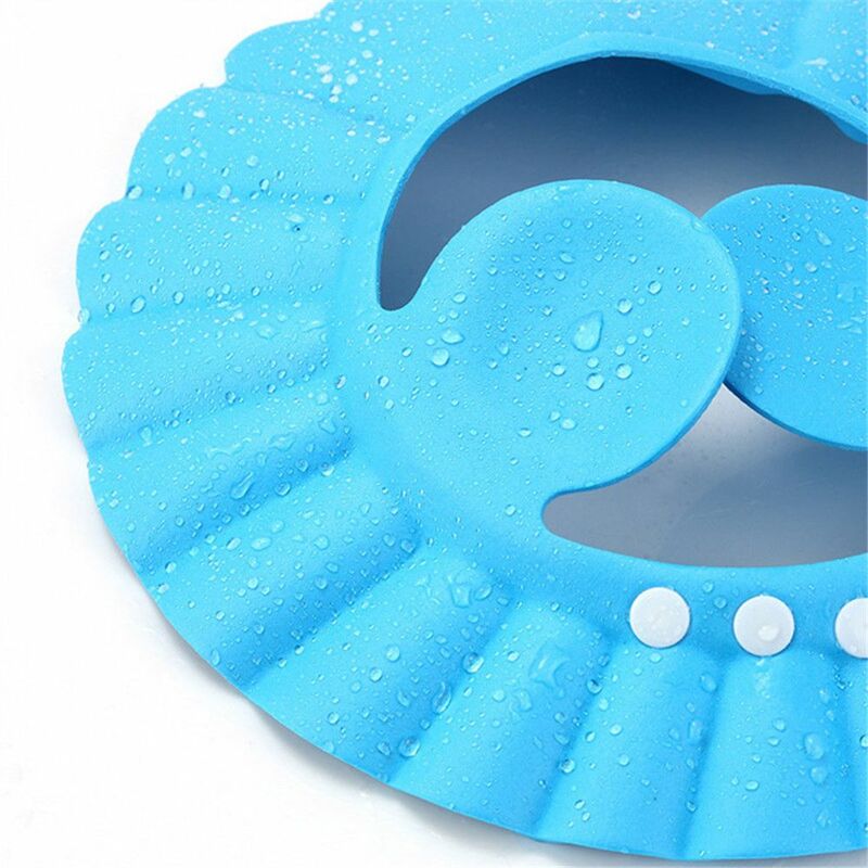 Moda Ear Protection Ajustável Waterproof Eye Protection Wash Hair Shield Bath Visor Baby Shower Caps Shampoo Hat