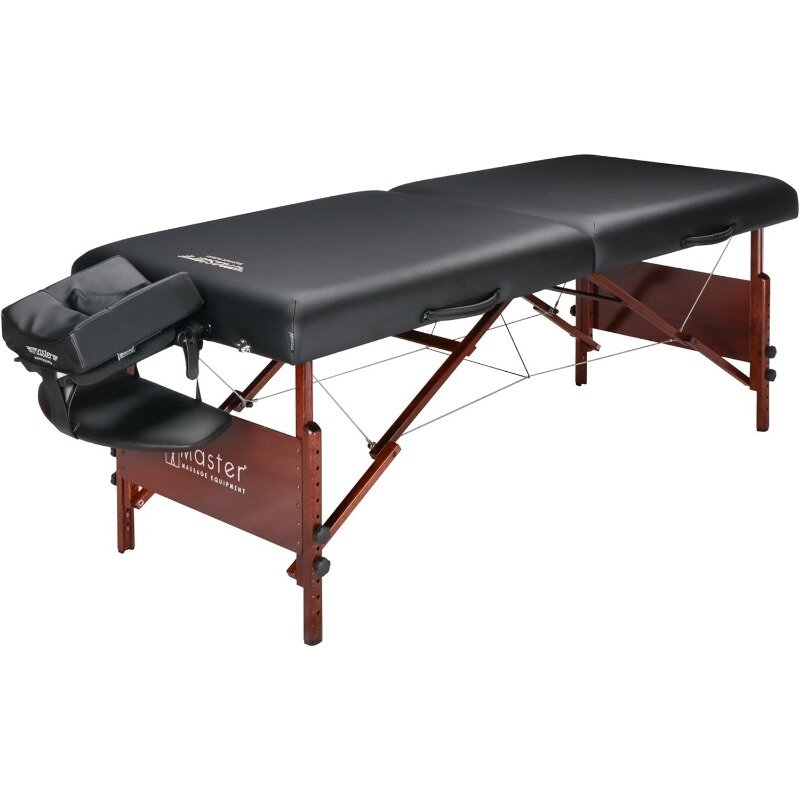 Paquete de mesa de masaje portátil Del Ray Pro, Color arena, lujoso con cojín grueso de espuma de 3"