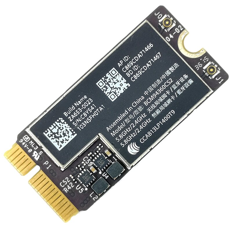 Kartu Bluetooth nirkabel-AC WIFI Bluetooth 4.0 bandara 802.11Ac dengan adaptor PCI-E MINI