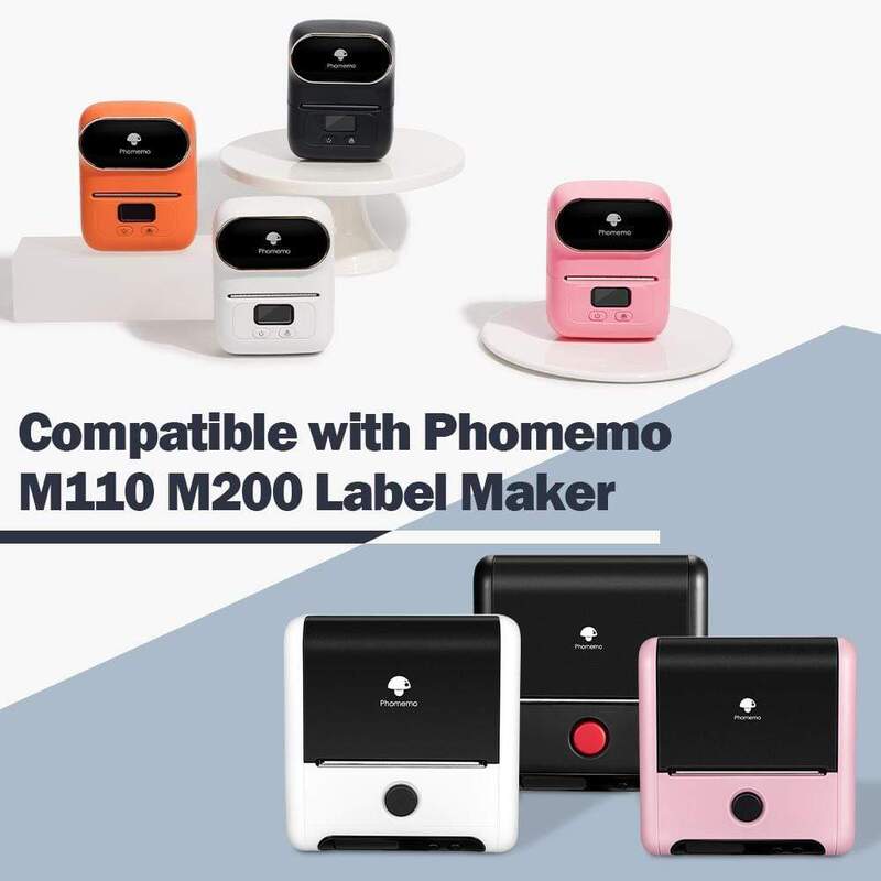 Phomemo โปร่งใสสติกเกอร์รอบ40มม.X 40มม.เหนียวฉลากความร้อนเครื่องพิมพ์กระดาษสำหรับ M200/M110ป้ายขนาดเล็กเครื่องพิมพ์ Self-Adhesive