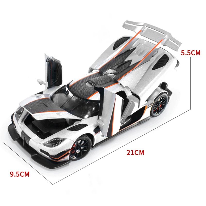 1:24 New Koenigsegg ONE 1 One:1 Supercar Alloy Model Car Diecast  Metal Casting Sound and Light Car For Children Vehicle Toy