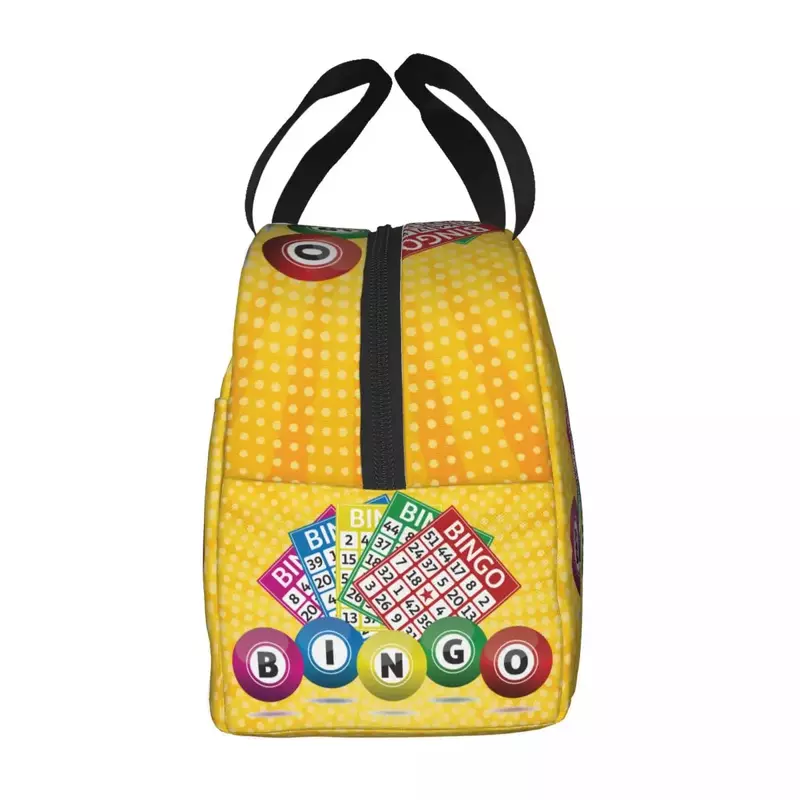 Hot Game Bingo isolierte Lunch-Tasche für die Arbeits schule auslaufs ichere Kühler Thermal Bento Box Frauen Kinder Lebensmittel behälter Einkaufstaschen