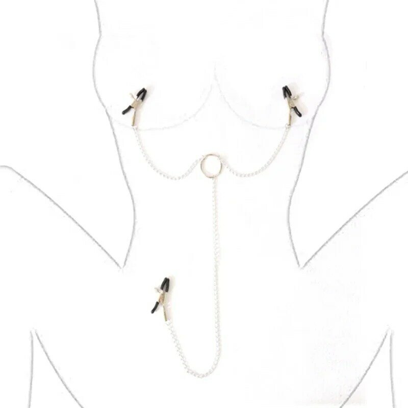 ステンレス鋼の乳首と乳首クリップ,乳首と乳首を保持するためのチェーン