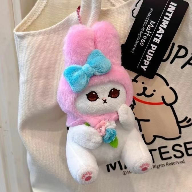 Sanrio Keychain Kuromi Ugly Fish Cat Cinnamoroll Crossdressing Shark Cat Fried Shrimp Plush Toy Kawaii Hello Kitty Bag Pendant