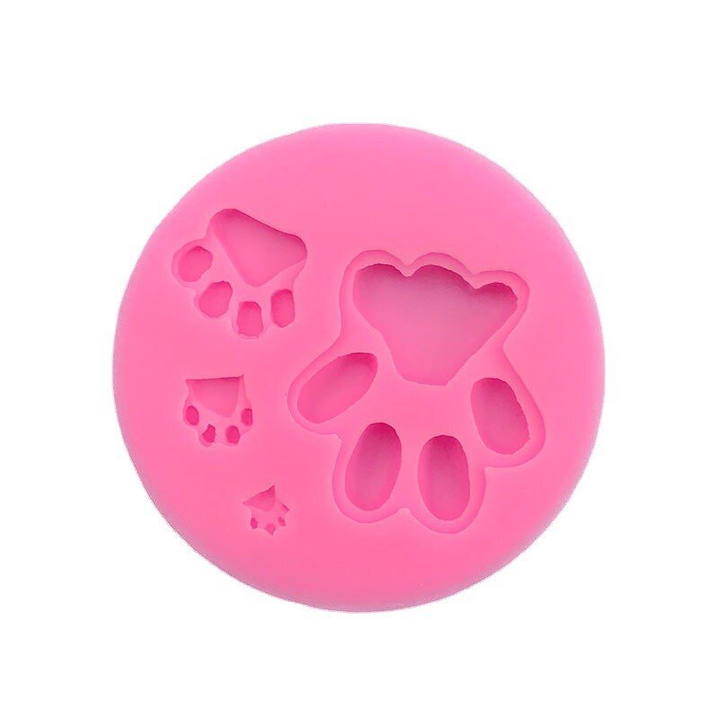Kitten And Puppy Paws Liquid Silicone Cake Mold Fondant Chocolate Dessert Embellish Candy Cookies Decorate Kitchen Baking Tools