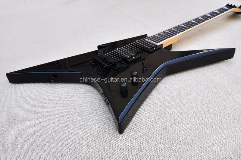 Flyoung Cheap Price Special-shaped Black Electric Guitar instrument musical Custom Made