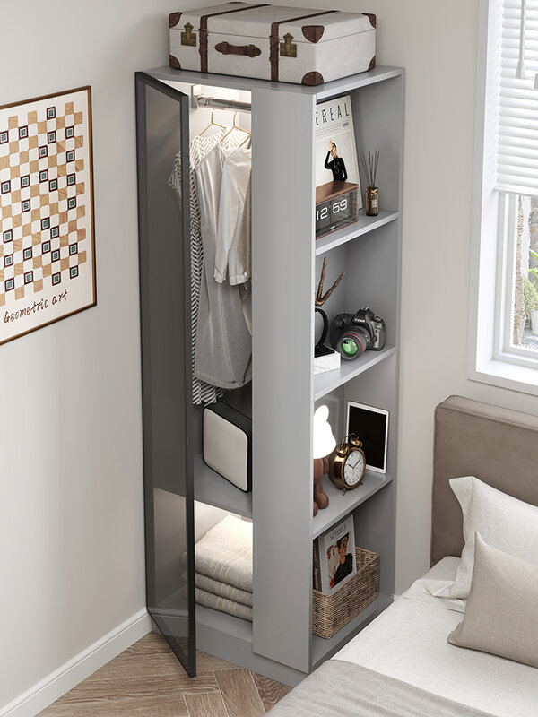 Single small wardrobe storage cabinet children's home bedroom wardrobe modern simple wardrobe small apartment saves space