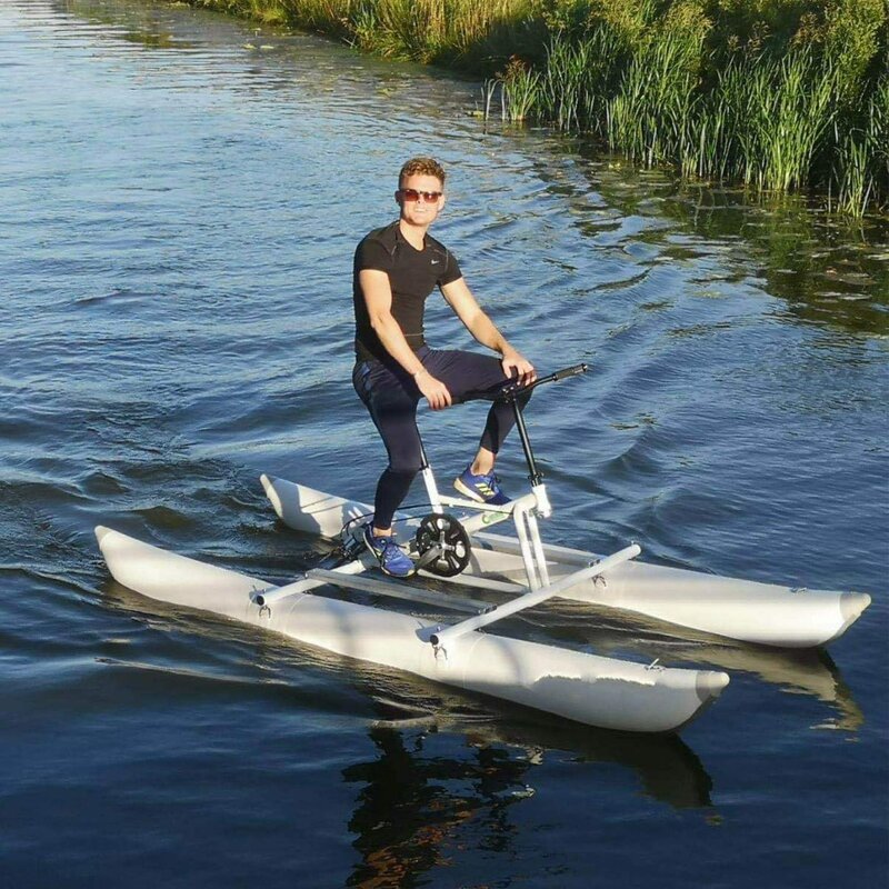 Inflatable Kayak Bikeboat for Lake, Water Bikes, Water Sports Touring Kayaks Sea Pedal Bicycle Boat for Sport Fun Fishing