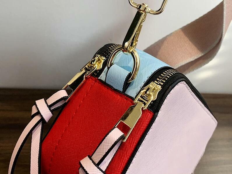 Candy Color Patent Square Mini bolsa para mulheres, Crossbody Bags, Zipper Matching, Casual Bag, 2024